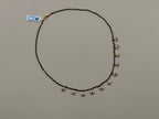 Floral Black Beads Mangalsutra with Gold-Tone Flower Charms