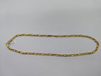 Gold-Finish Figaro Link Chain