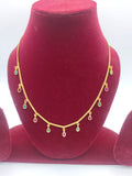 Gold-Finish Chain with Multicolor Teardrop Drops
