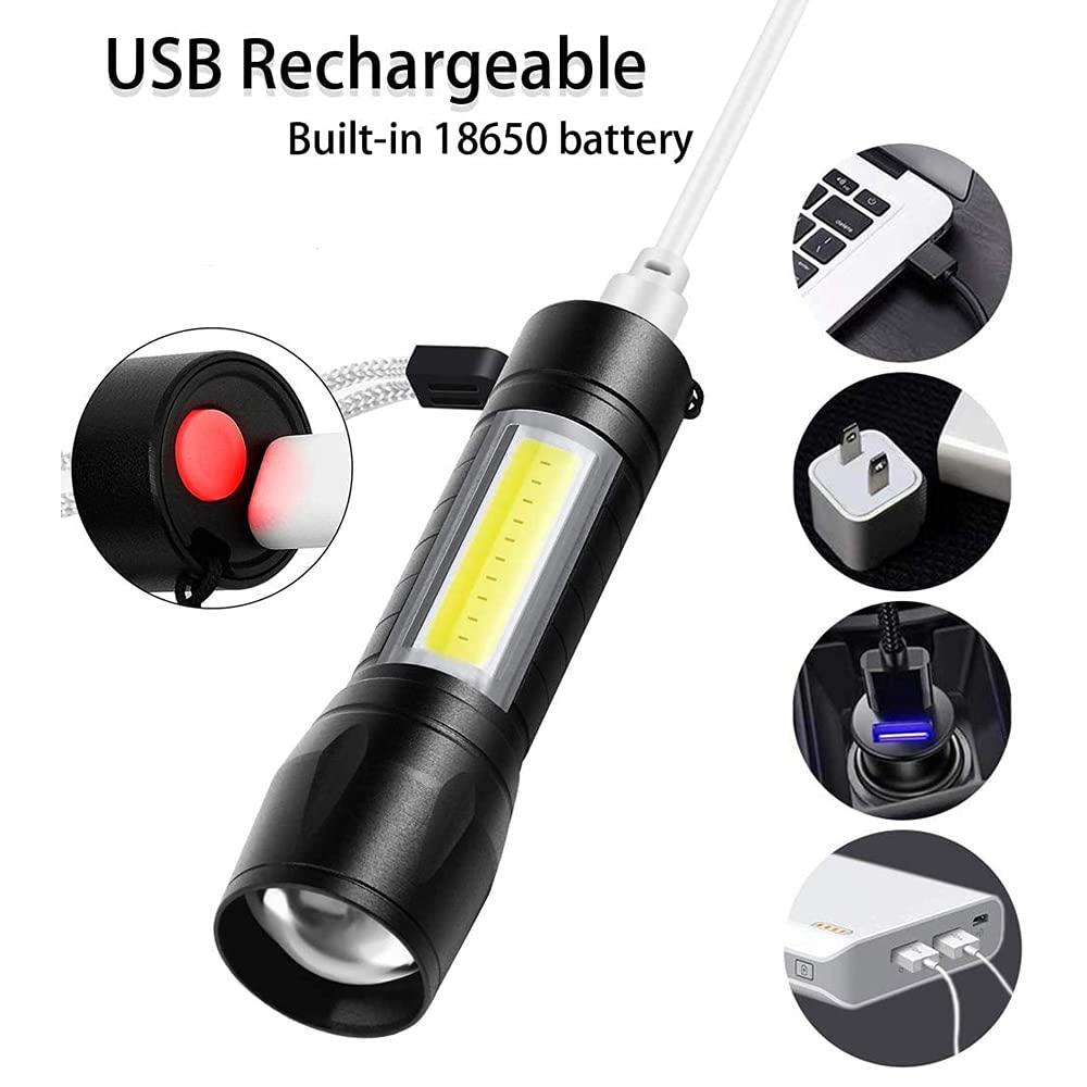 Mini USB Rechargeable Torch Light Super Bright Pocket