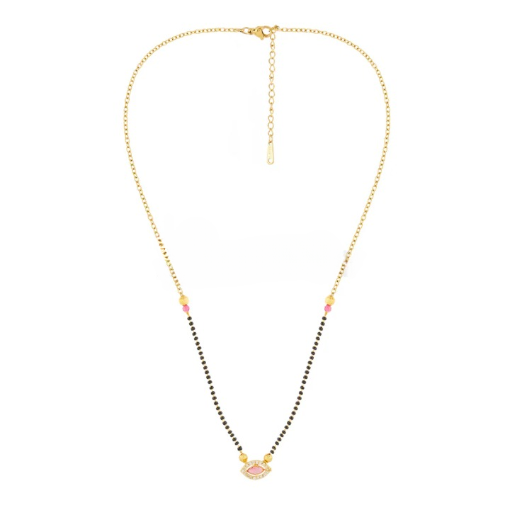 Pink Marquise Diamond Mangalsutra For Women