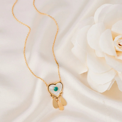 Evil Eye Heart Necklace