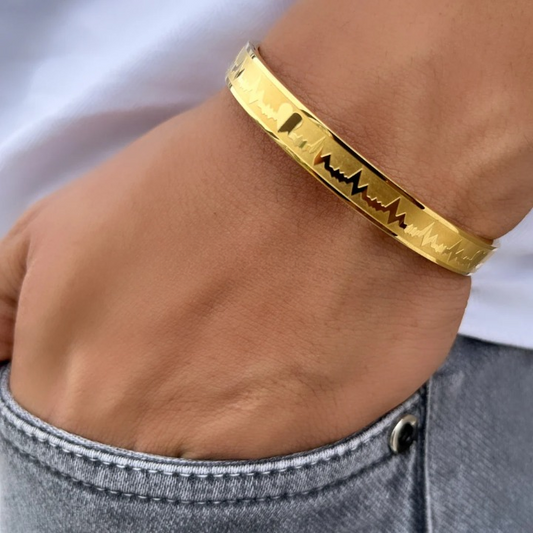 Heartbeat Lifeline Men's Bracelet