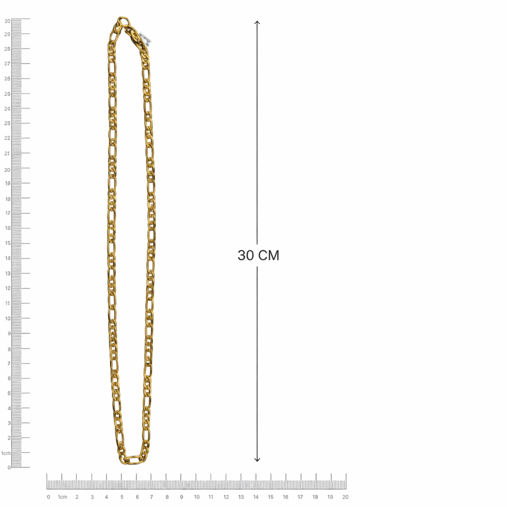 Gold-Finish Figaro Link Chain