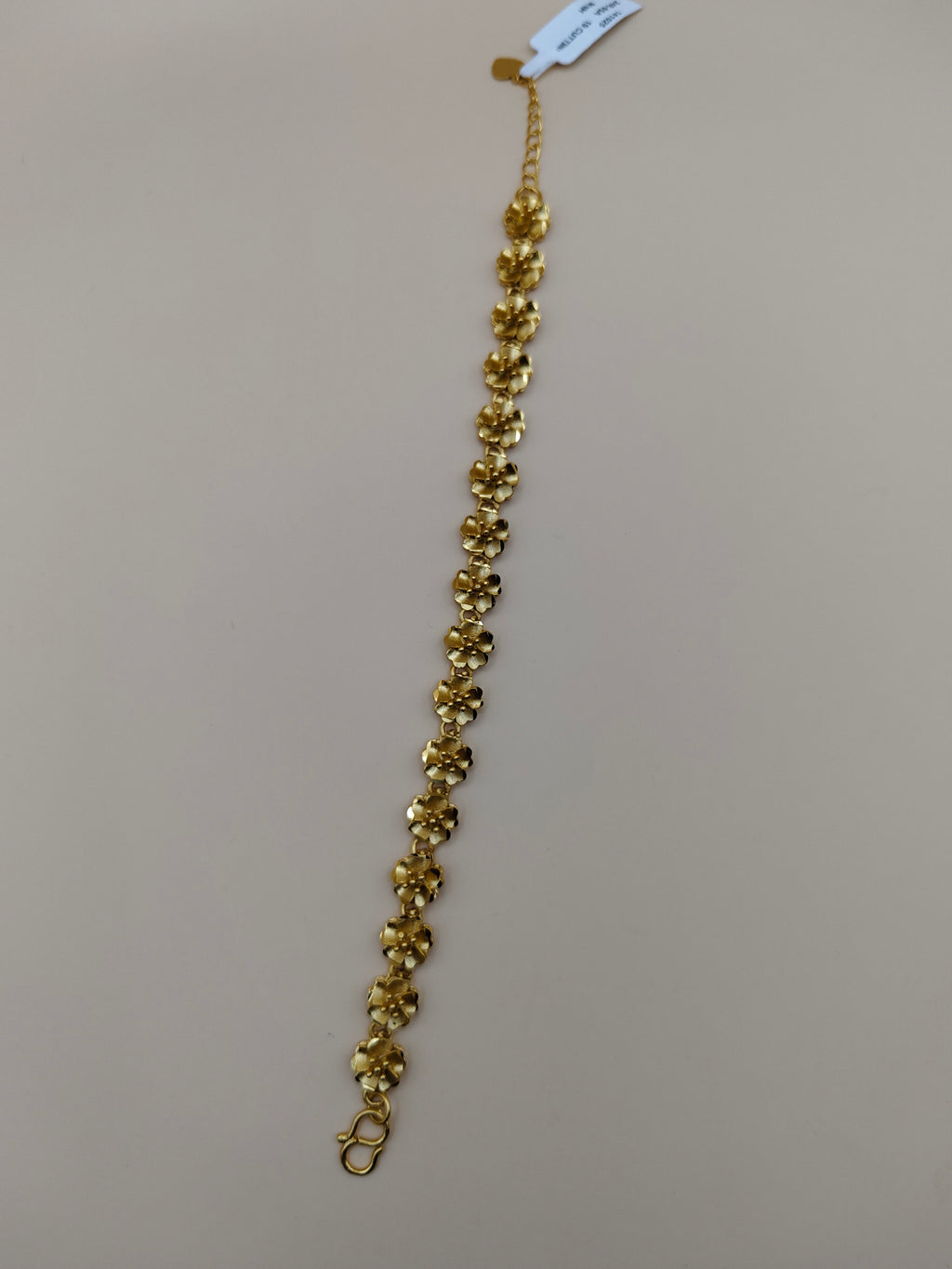 Classic Temple-Inspired Gold-Tone Flower Bracelet