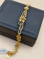 Elegant circular motif design with crystal detailing