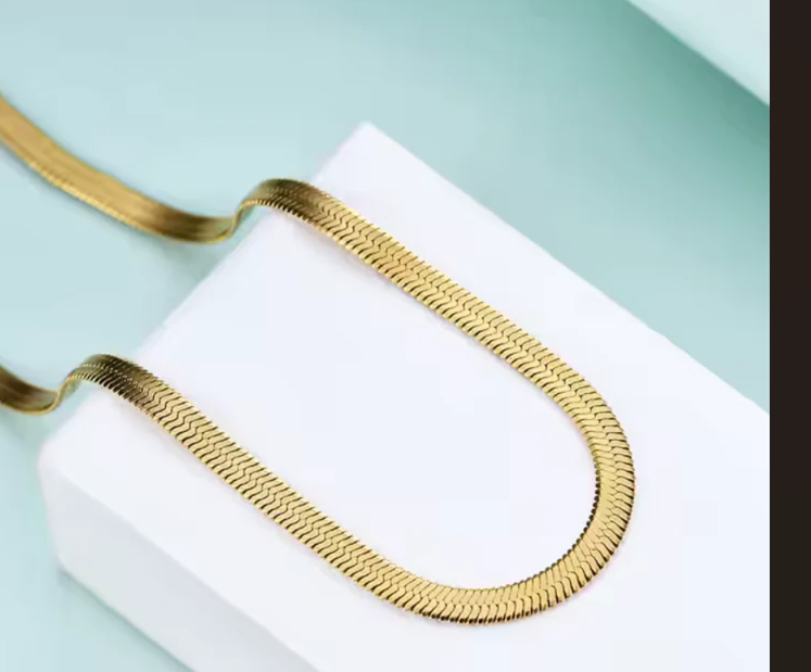 Gold Snake Necklace Chain For Women and Girls