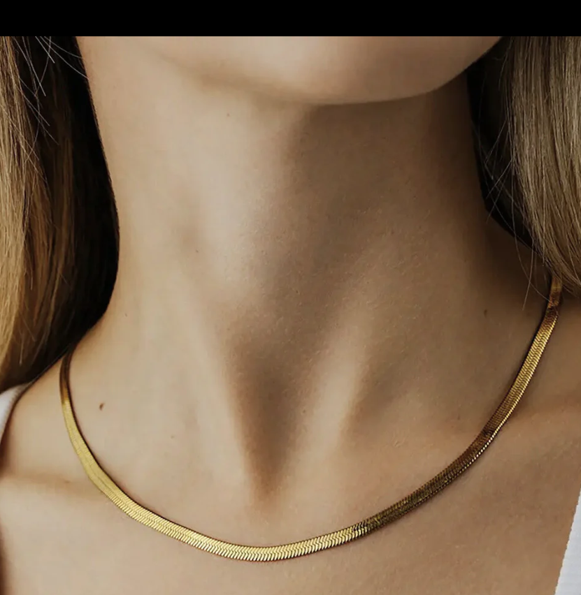 Gold Snake Necklace Chain For Women and Girls