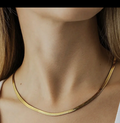 Gold Snake Necklace Chain For Women and Girls