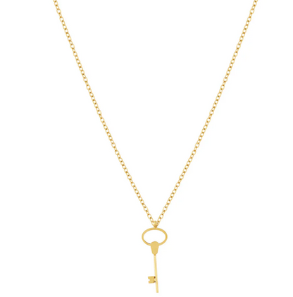 Gold Key Charm Necklace
