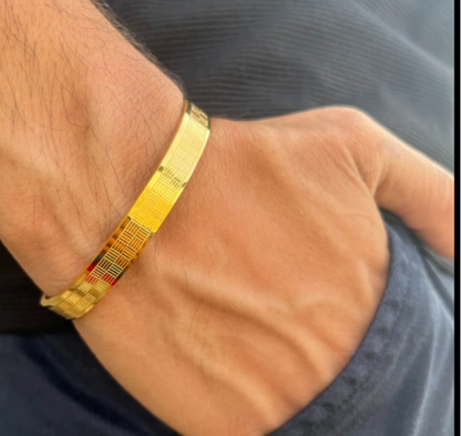 Zig Zag Line Bracelet For Men (7 Inch)