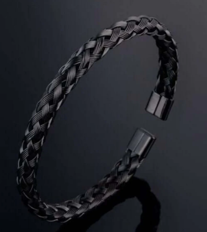 Black Fashion Charm Cuff Bracelet For Men