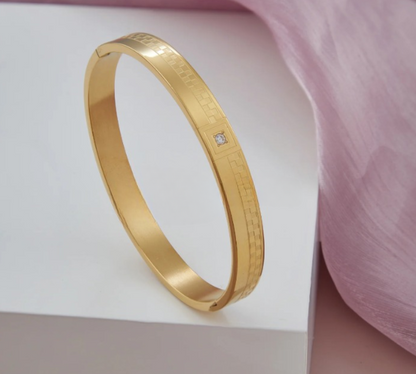 Memoir Chess Design Gold Bracelet For Men