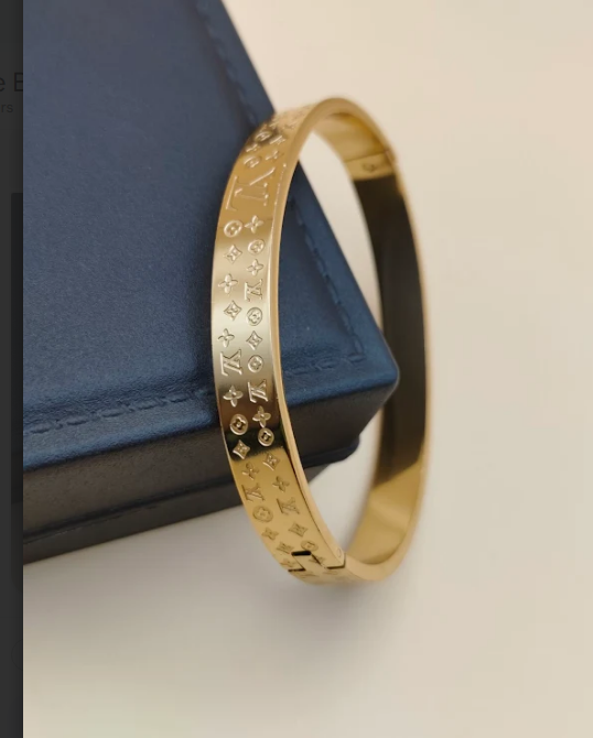 Elegant Gold Plated Kada Bracelet