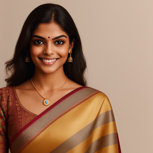 Round Evil Eye Pendant Necklace