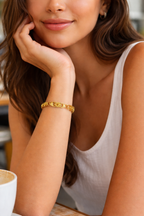 Elegant circular motif design with crystal detailing