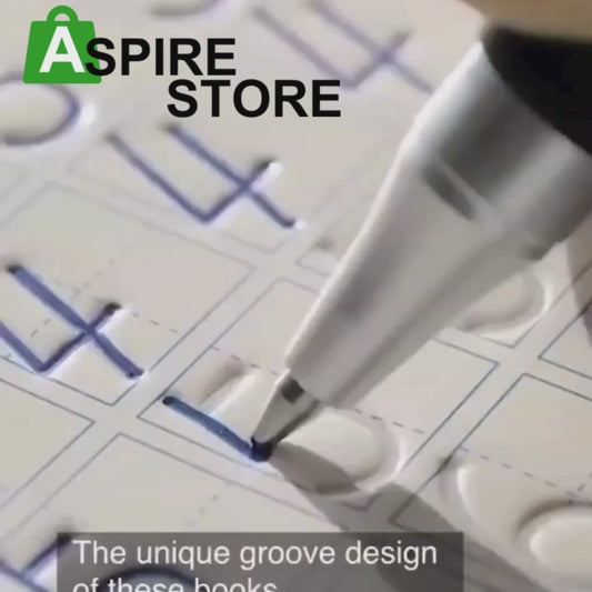 Number Tracing Magic Practice Copybook for Preschoolers with Pen, Magic Copybook Set Practical Reusable Writing Tool Simple Hand Lettering (Set of 4 Books + 10 Refill + 1 Pan)