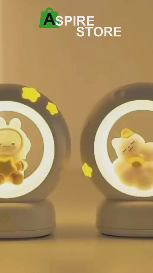 Sleeping Cat LED Night Light Lamp with Touch Control