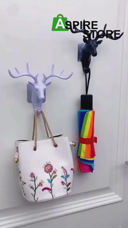 Hanging Hook- Self Adhesive Deer Head Hanging Hook (Pack of 1)