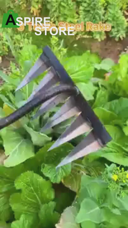 5 Teeth Carbon Steel Garden Weeding